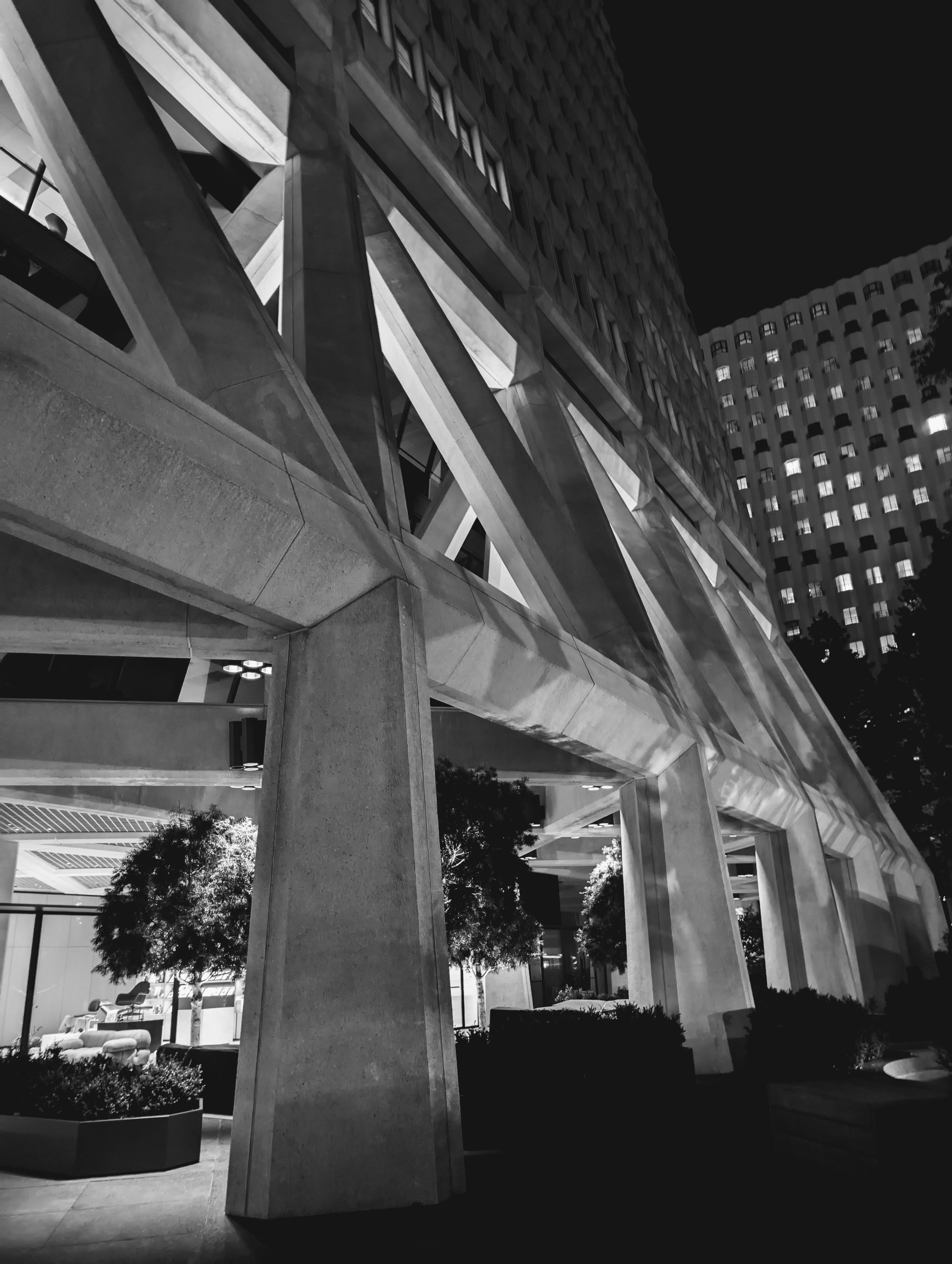 Street scene in monochrome
